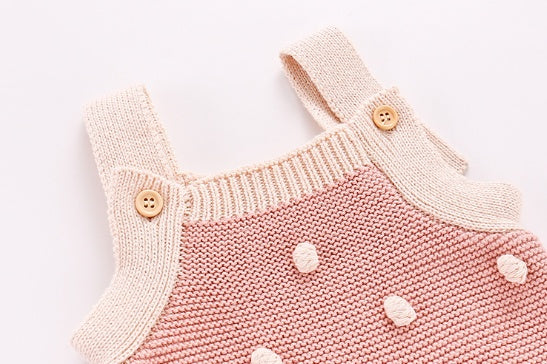 Dotted Delight Baby Knitted Onesie