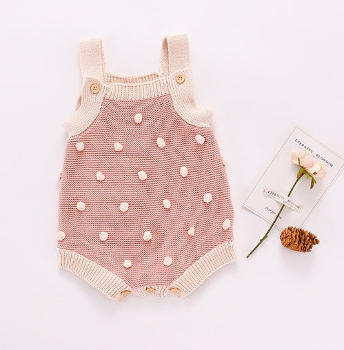 Dotted Delight Baby Knitted Onesie
