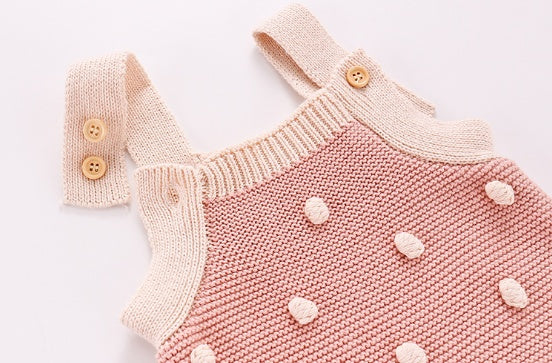 Dotted Delight Baby Knitted Onesie